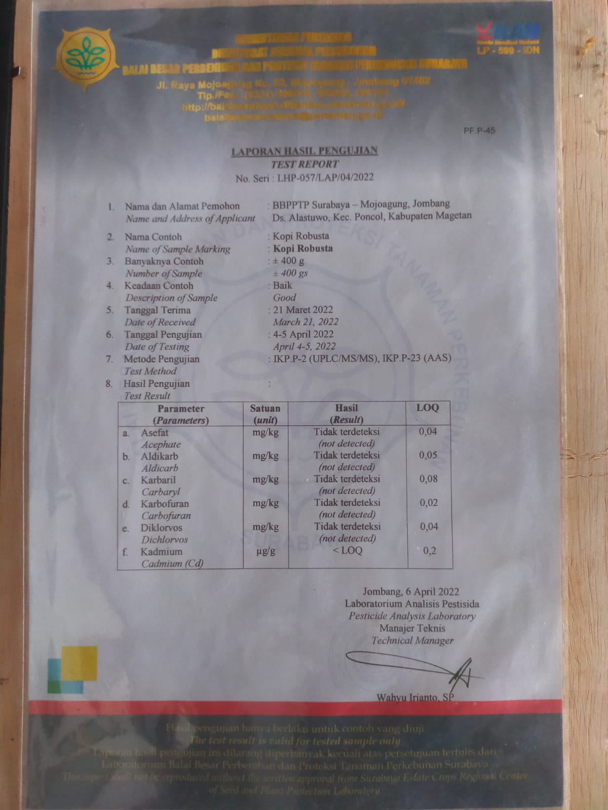 Laporan Hasil Pengujian